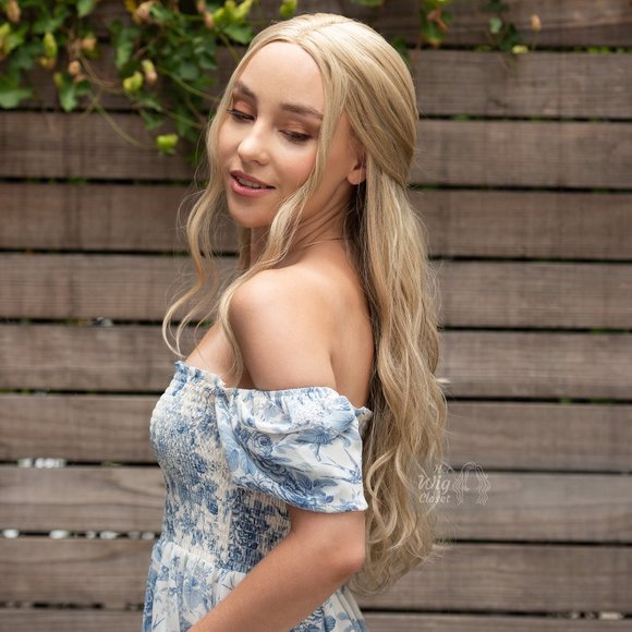 24" Ash Blonde Lace Wig Long Wavy | Power of Ring | Abigail - Picture 2 of 16